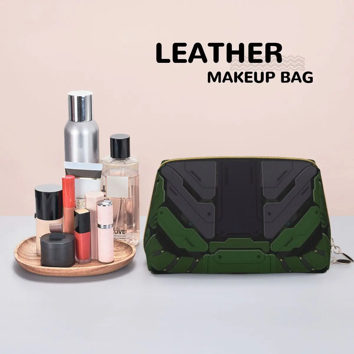 Zeon Zaku II Inspired Women Cosmetic Bags Travel Makeup Organizer Pouch Toiletry Storage Dopp Kit Case