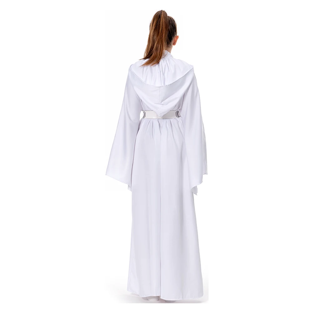 Adult Leia Cosplay Princess Costume Belt Robe Top Skirt Women Halloween Space Battle Cloth Outfits Carnival Party Fantasy Suit