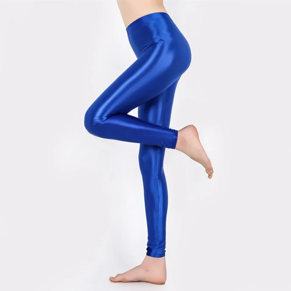 

Ladies Satin Oily Glossy Leggings Glitter Stockings Shiny Tights Women High Waist Yoga Comfortable Bottom Shorts Sports Clothes