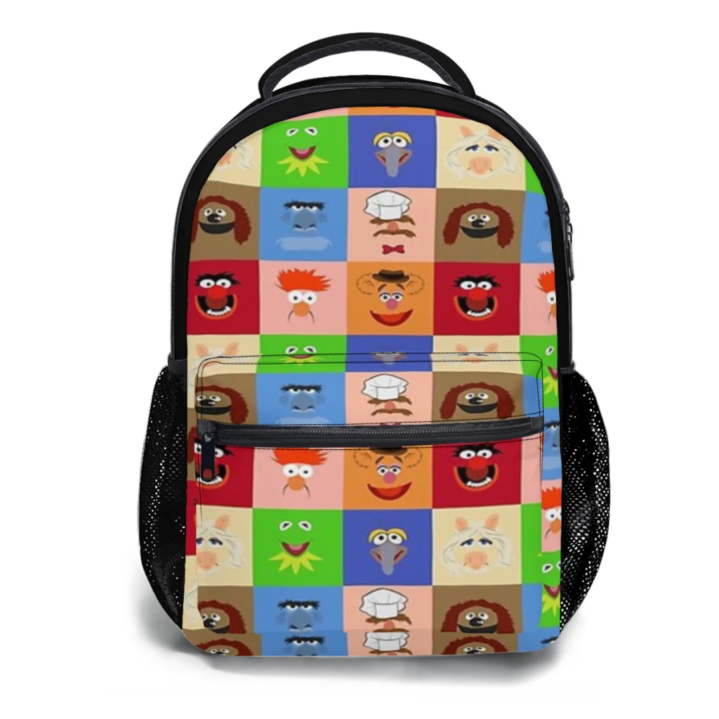 Muppets-mochila universitaria impermeable de alta capacidad para niñas, bolso escolar para ordenador portátil de 17 pulgadas, a la moda, novedad ﻿ ﻿