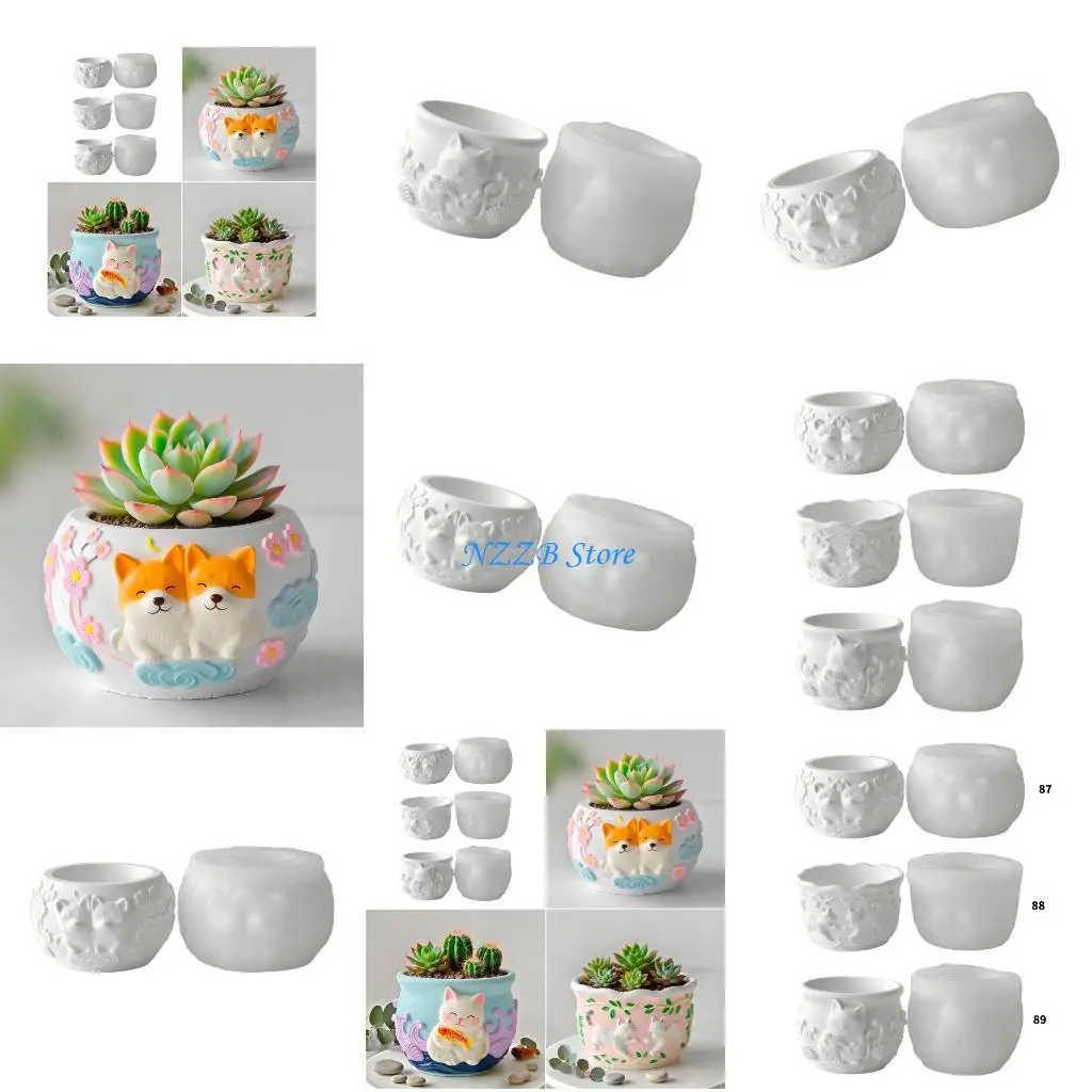 T21F الحيوانات الأليفة شكل حيوان سيليكون قوالب الحرفية أداة يدوية قابلة لإعادة الاستخدام مناسبة للراتنج