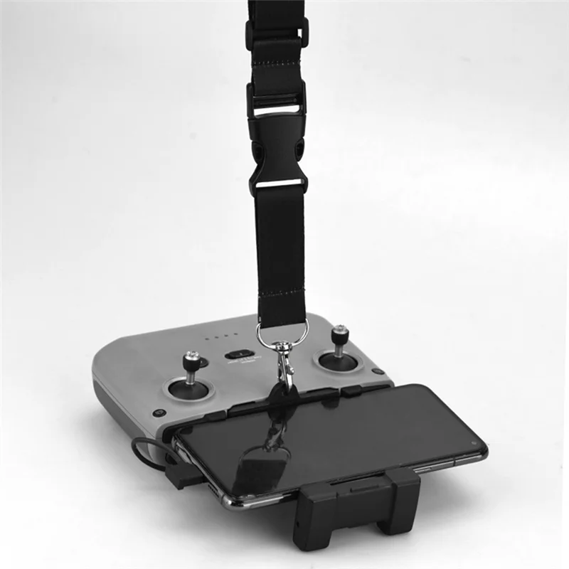 -A25M حبل قابل للتعديل لـ DJI MINI 3/Mini 3 Pro/AIR 2/2S جهاز التحكم عن بعد مع خطاف مشبك ثابت ملحقات طائرات بدون طيار للكاميرا