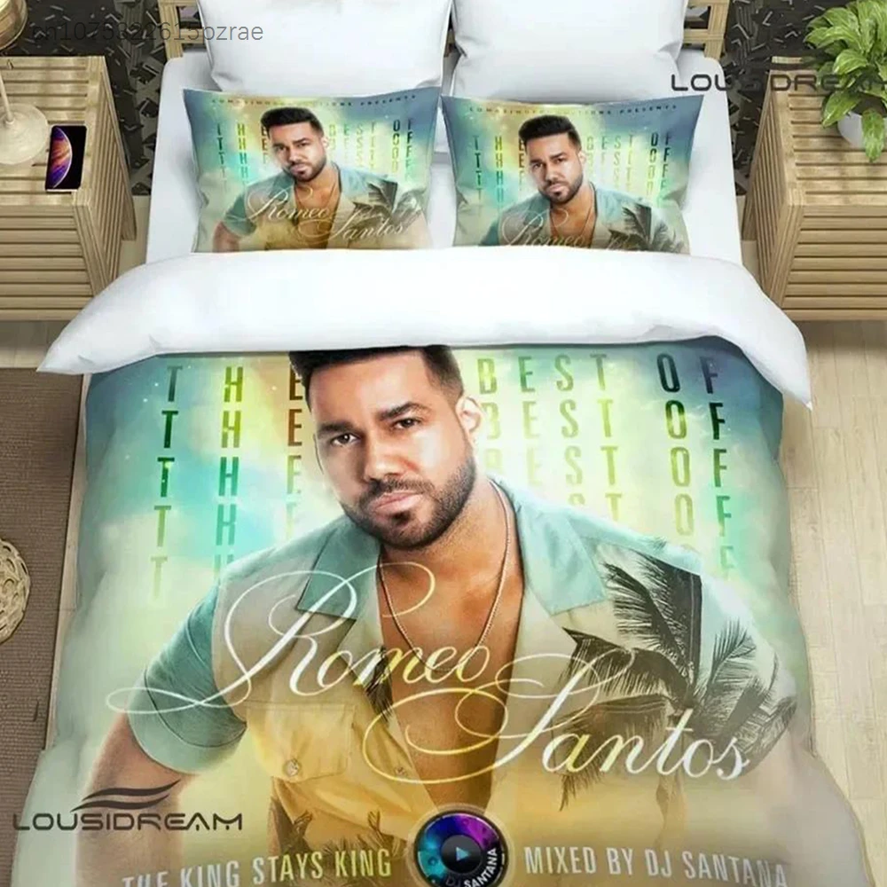 Latin Singer Romeo Santos Bedding Set Printed Bed Set With Pillowcase Bed Duvet Cover Soft Queen King Size Bedclothes Home Gift
