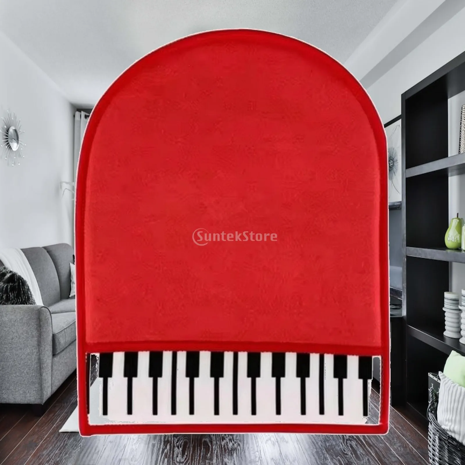Instrument Detail Cleaning Glove for Piano Keyboard and Guitar Microfiber Lintless Mitt with Piano Key Pattern Reaches Tight