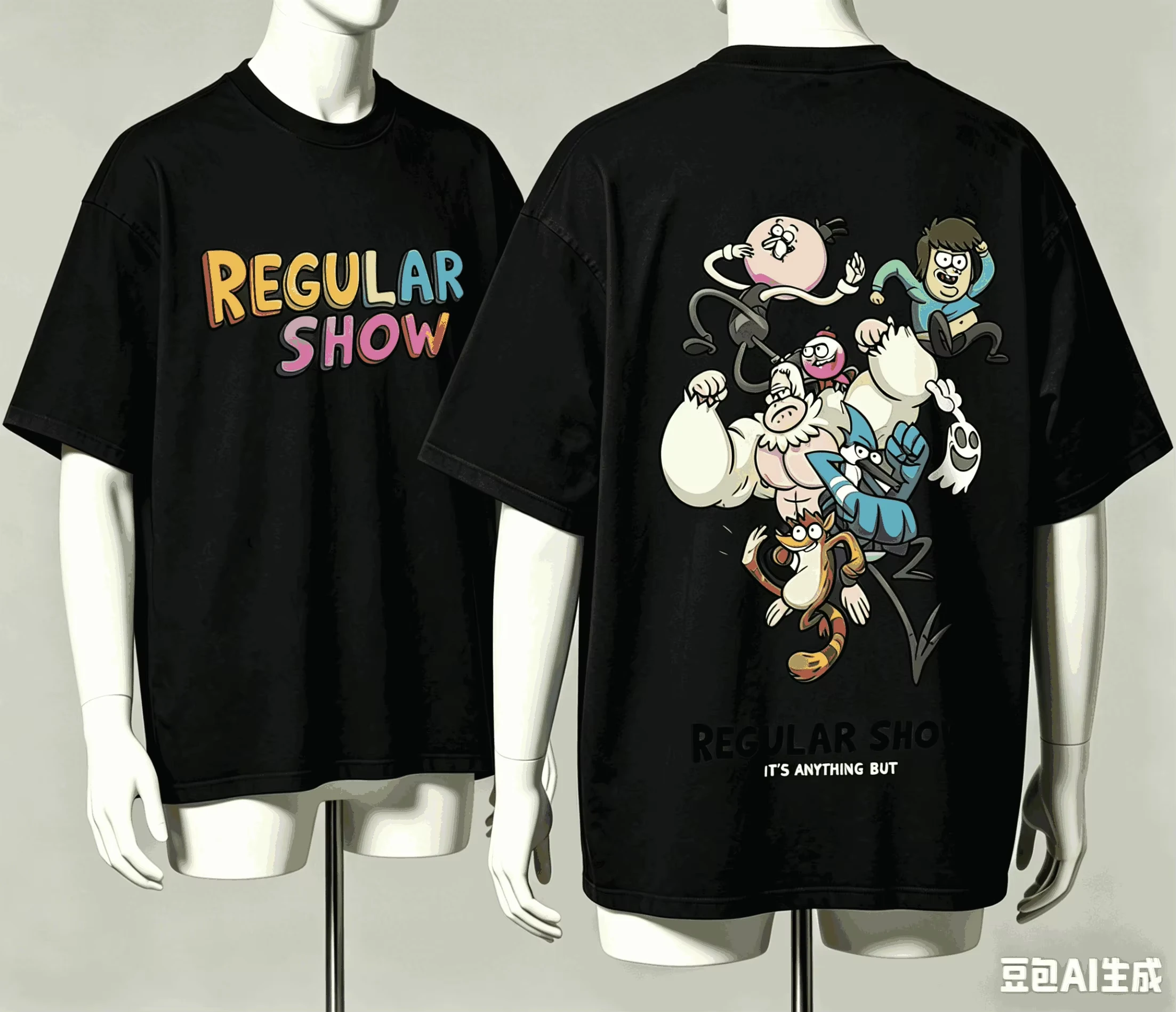 Regular Show Plus Size Streetwear Trendy Cotton Oversized Unisex New Model personality Clothes Print T-Shirt Short high quality