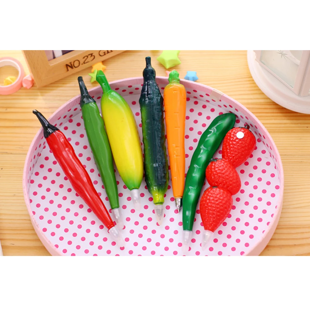 

1pc Fruit Shape Ballpoint Pen Magnetic Strawberry Cartoon Writing Smooth Comfortable Gift For Office Red