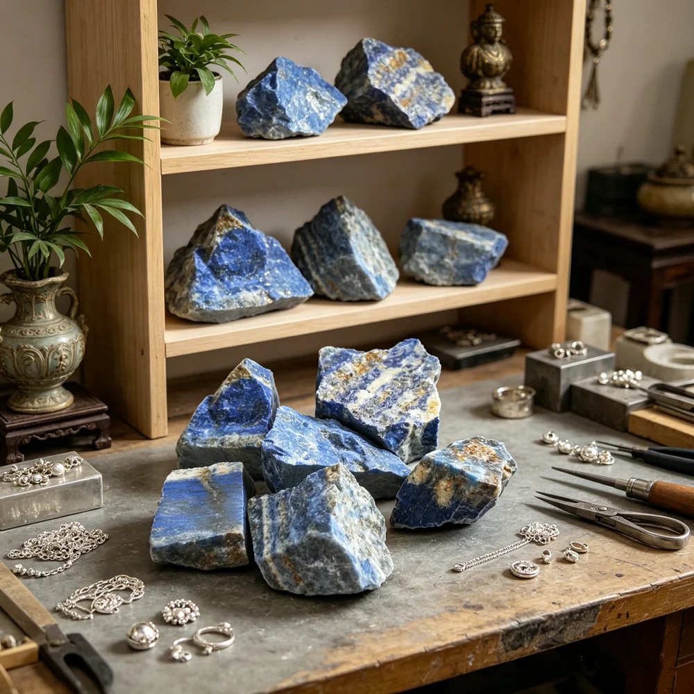 100g Natural Lapis lazuli Raw Stone Gemstone Quartz Mineral Specimen Original Stones Natural Stones and Minerals for Jewelry