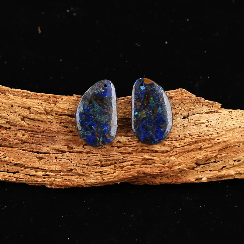 B&F Lapis Lazuli  Earring Beads for Jewelry Making, Handmade Natural stones beads, Stones for jewelry Making Supplies