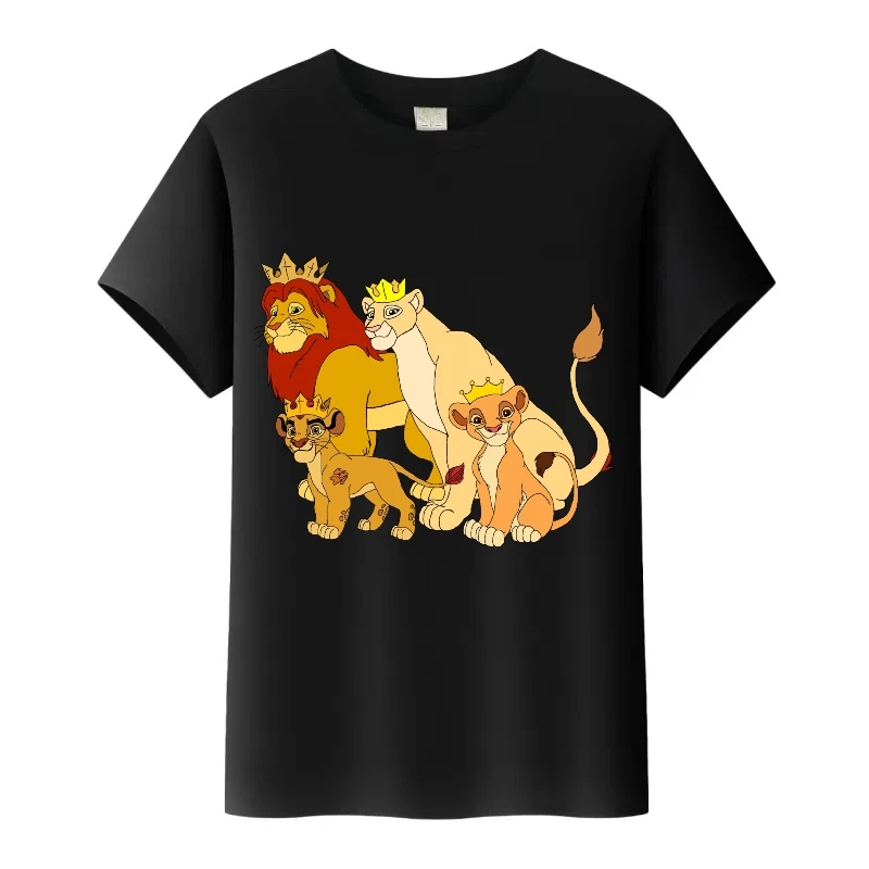 

Disney The Lion King Graphic Tshirt Harajuku Kids White Y2K Tees O-Neck Oversized Tops Man Blouses Family T-Shirt Women Clothing