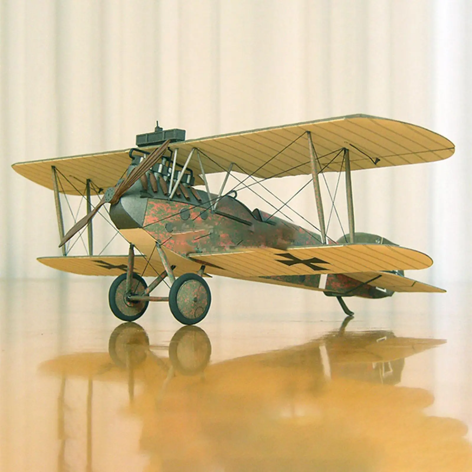 1:33 Diecast D II Airplane Model DIY Assemble Airplane Model for Desktop Home