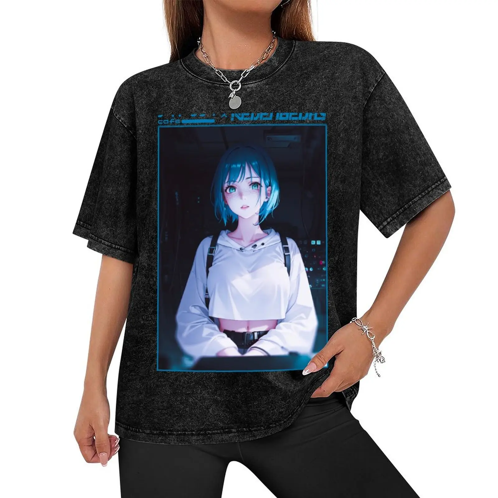 NIGHT CITY CAFé - LILITH T-Shirt kawaii clothes sports fans anime men clothing