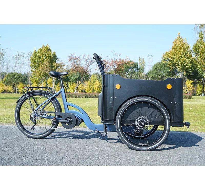 150kgs Loading Weight 63kgs N/W Electronic Cargo Bike Two Seats For Four Kids