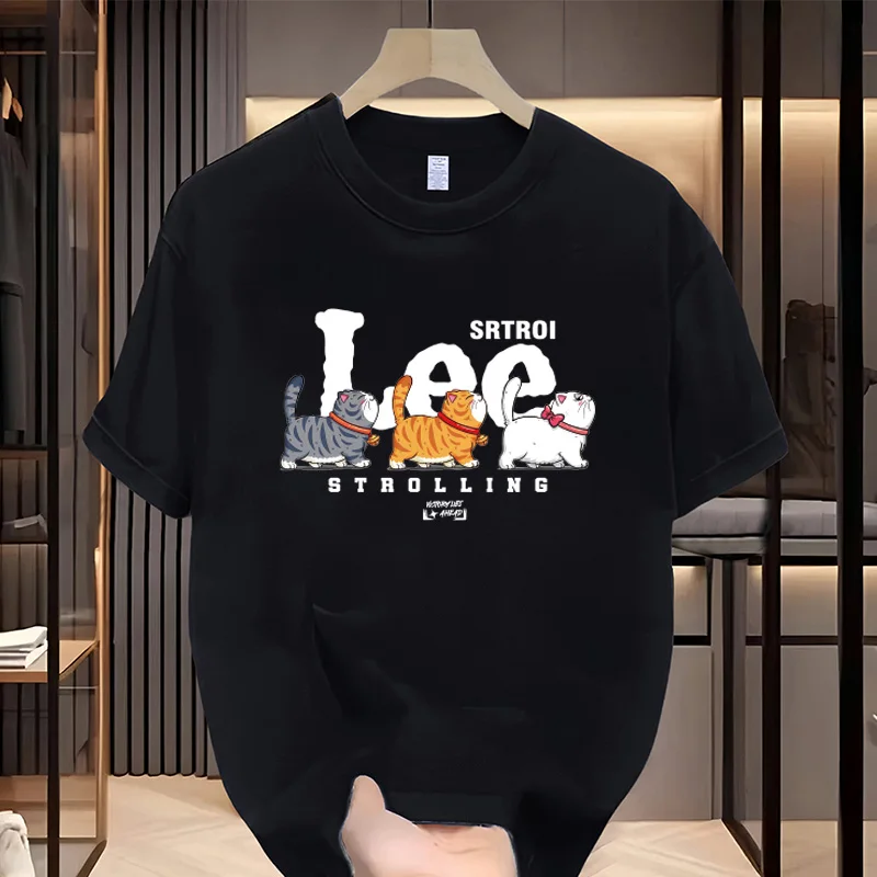 تي شيرت صيفي قطني بأكمام قصيرة للأولاد بتصميم حس مطبوع قميص سفلي متعدد الاستخدامات وفضفاض