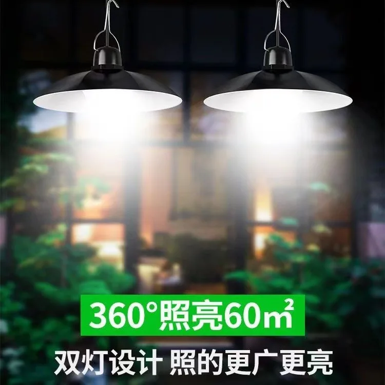 مصباح معلق يعمل بالطاقة الشمسية بمستشعر حركة Led يعمل بالطاقة الشمسية مع ثريا للتحكم عن بعد للتخييم والحديقة الخارجية