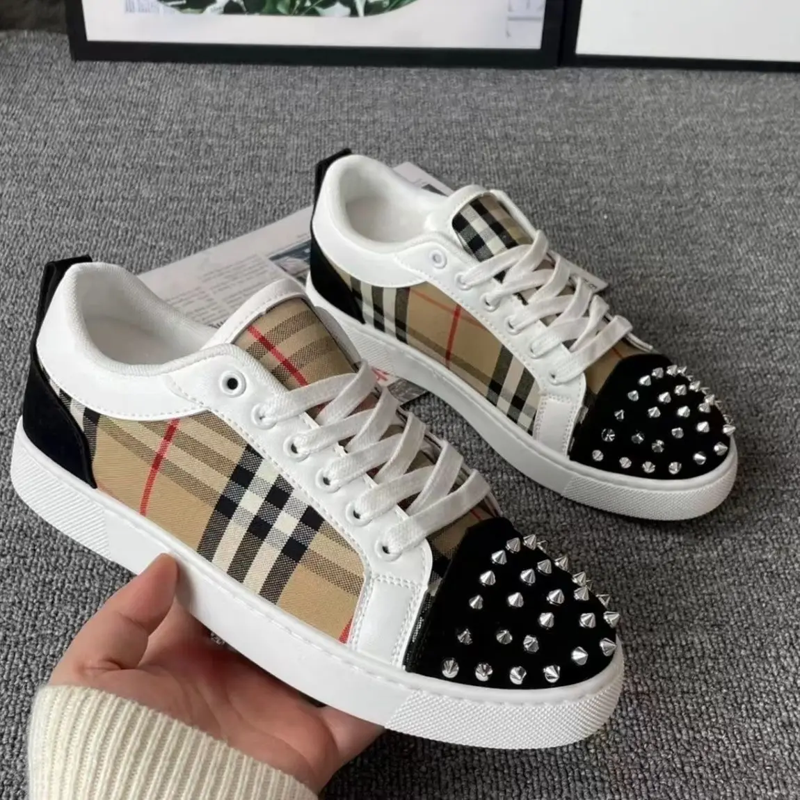 

Rivet Men's Casual Sneakers Walking Men Casual Shoes Fashion Brand Sport Male Man Sneakers Shoes Designer Platform Mens Shoes
