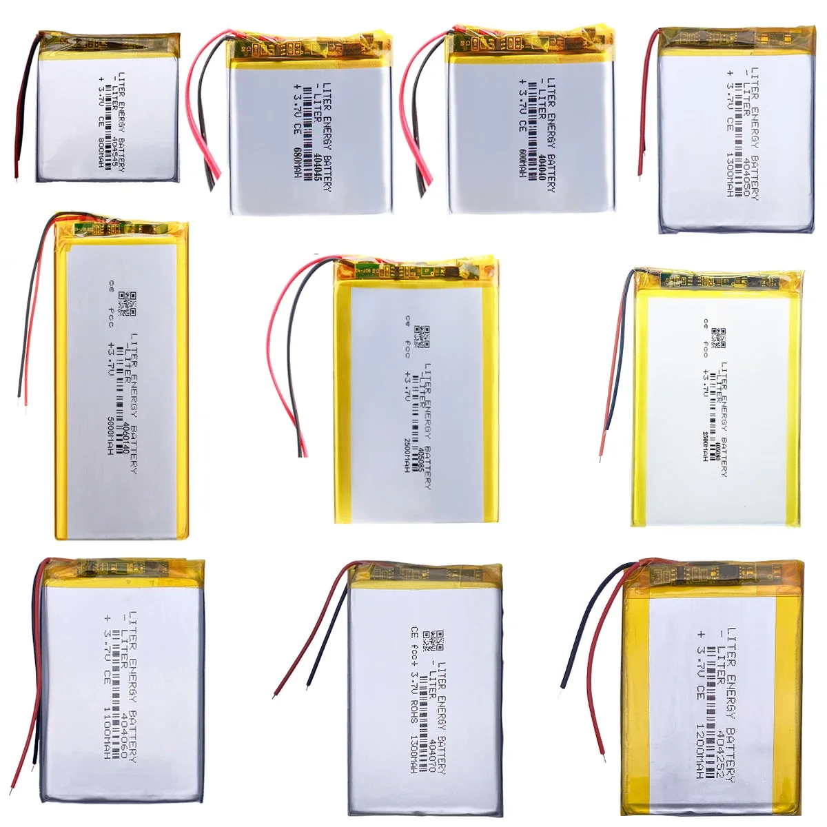 3.7V Rechargeable Polymer lithium Battery for PS4, Humidifiers, GPS, Bluetooth Speakers, MP3, MP4  Long-lasting Power