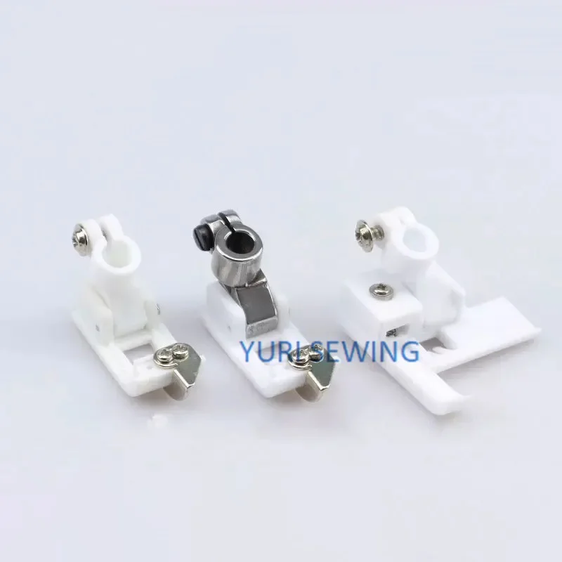 

W500 W600 Трехигольная пятиниточная блокировочная швейная машина Пластиковая прижимная лапка 5,6 Железный хвостовик Пластик/Натяжной отрезной/пластик