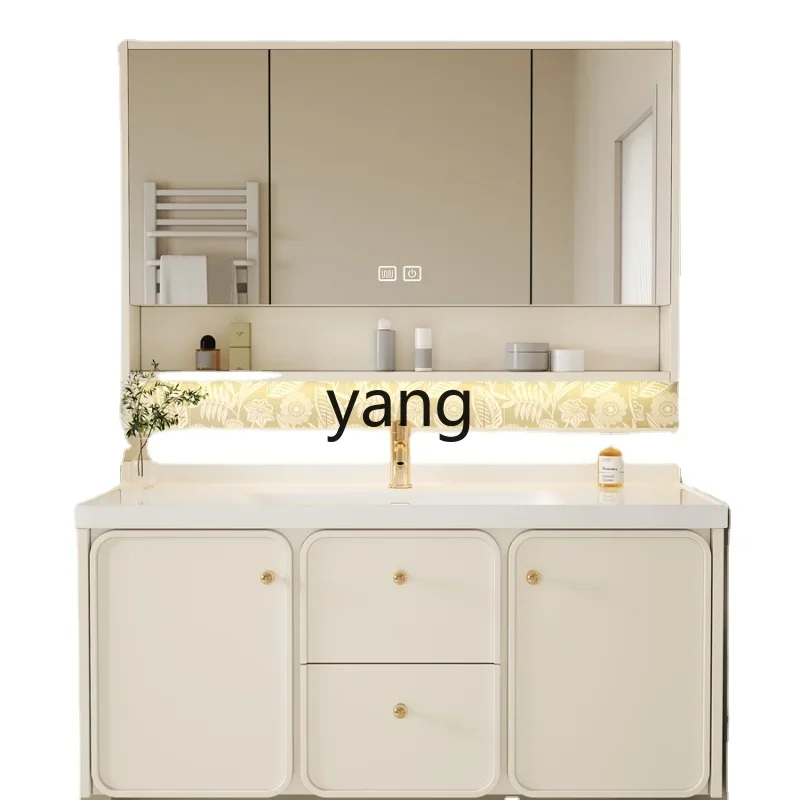 

LMMSmart Retro Bathroom Cabinet Modern Light Luxury Wash Face Wash Basin Cabinet Oak Washstand Bathroom Cabinet