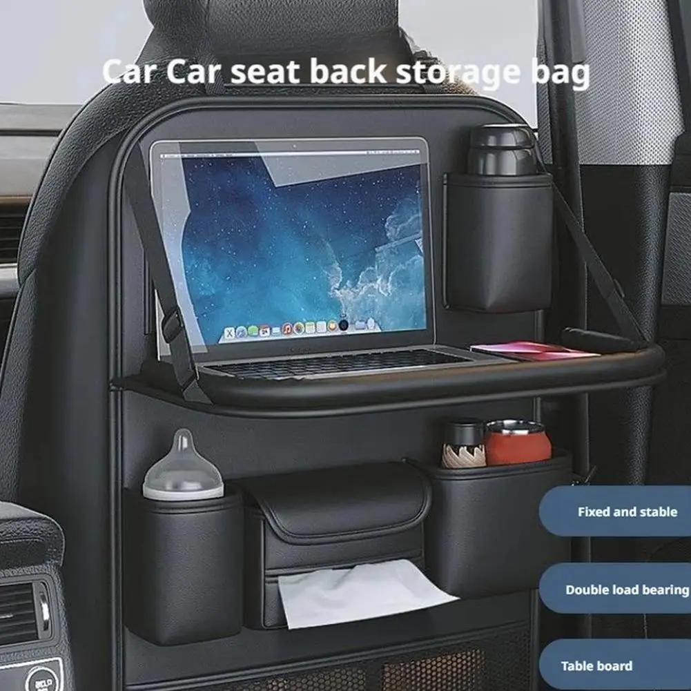 

Автомобильный органайзер на заднее сиденье со складным подносом, защита спинки сиденья с держателем для телефона, подходит для автомобильного внедорожника, аксессуары для салона автомобиля