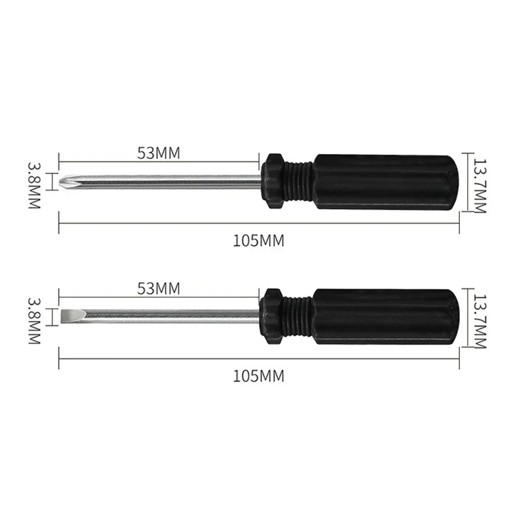 小さなミニスロット付きドライバー、黒いハンドル、4mm、4mm、4.13 "、修理ツール