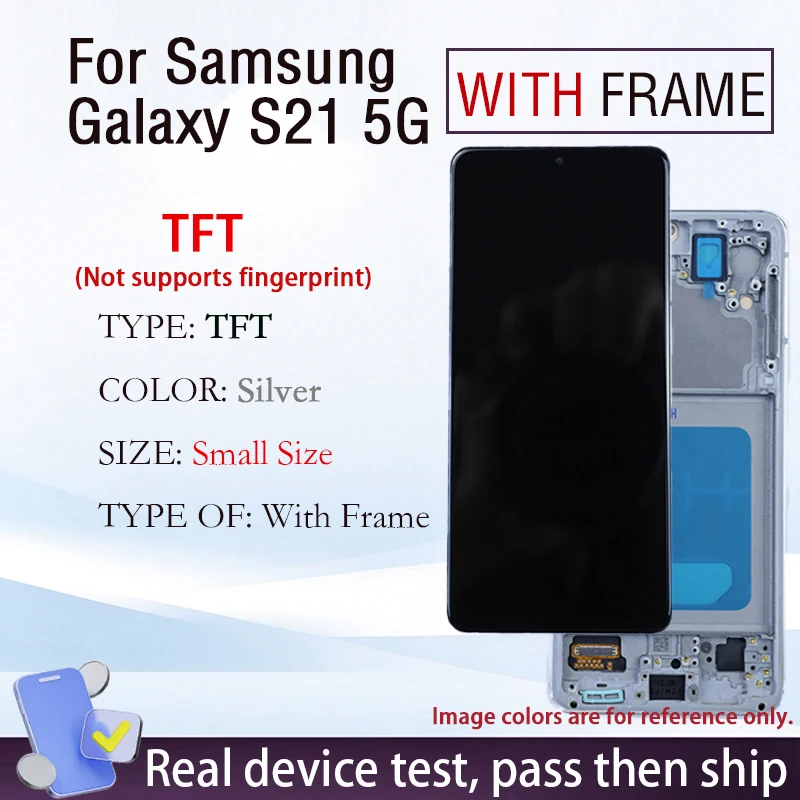 S21 5G Display Touchscreen Voor Samsung Galaxy G991B AMOLED Digitizer Met Frame Fingerphone Full Screen Reparatie Vervangende Onderdelen