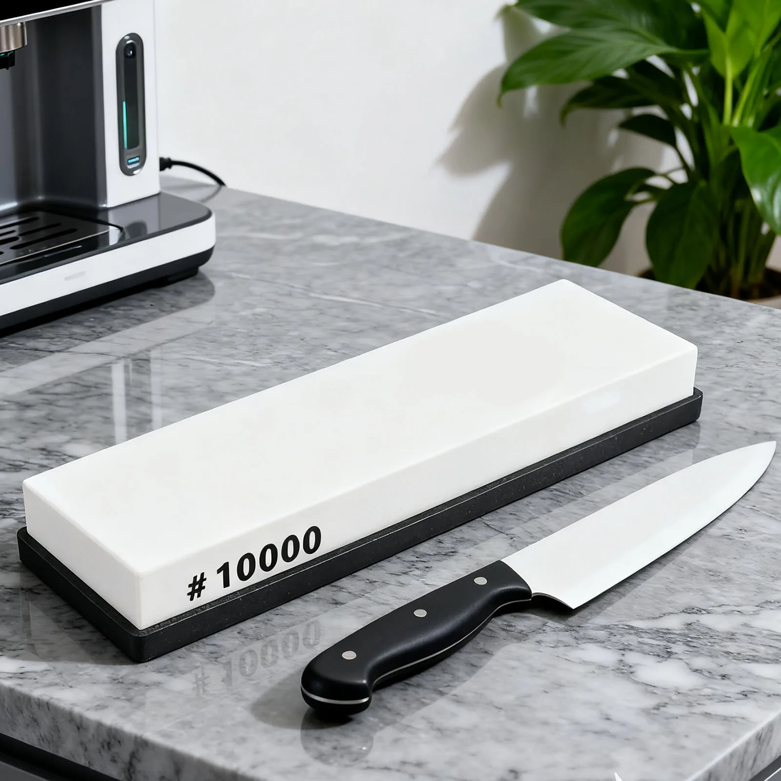 

1000/3000/10000 Grit Sharpening Stone Corundum Fine Polishing Whetstone with Angle Guide Anti Slip Base