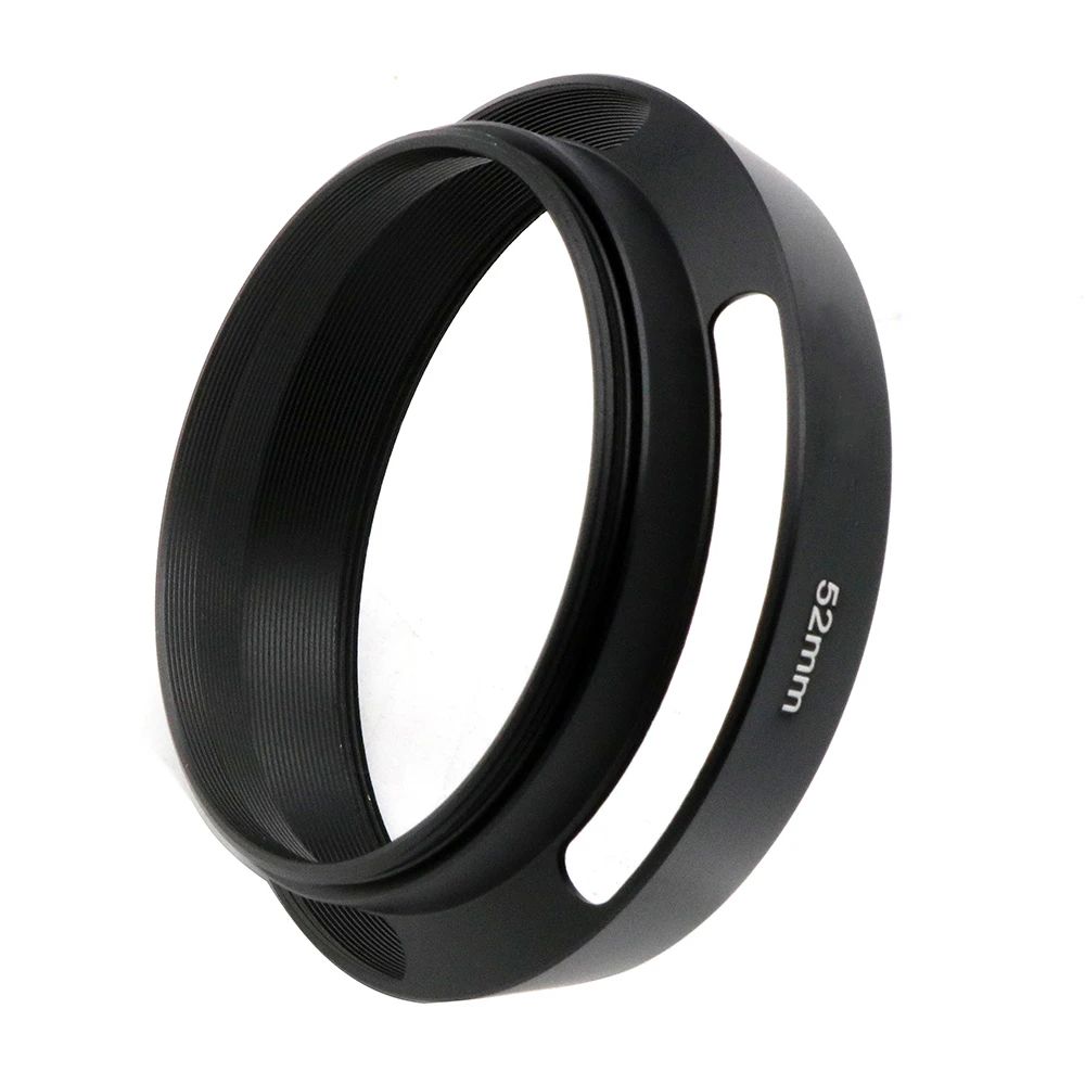 Camera Lens Hood Metal Vented 35/37/39/40.5/43/46/49/52/55/58/62/67/72/77/82mm Screw-in Protector