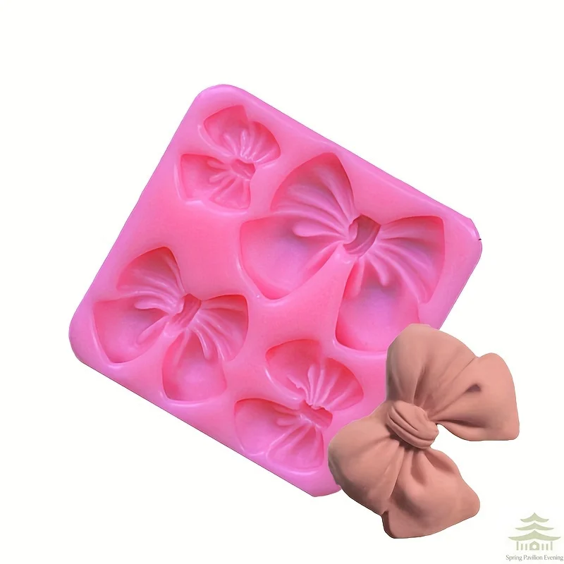Silicone Bowknot Flower Mold, 1pc, Flexible and Reusable for Chocolate, Fondant, Cake and Cupcake Decorating