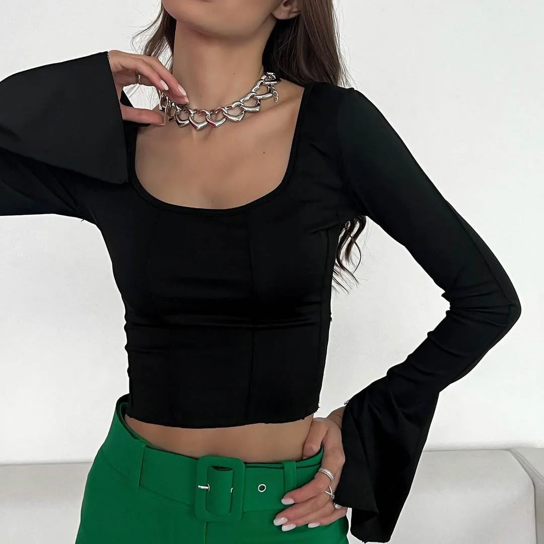 Nuevo Flare Sve mujer Ne Sexy Top ajustado Street Sle 3D impreso algodón poliéster largo Sve ort longitud sensación fresca