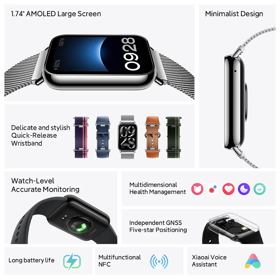 Global Version Xiaomi Mi Band 8 Pro Smart Bracelet 1.74