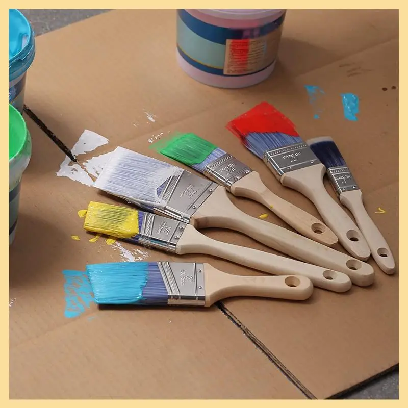 GOOD-6 Pack Paint Brushes For Walls, Stain Brush, Paint Brush, Furniture Paint Brush, Paint Brushes For Painting Walls