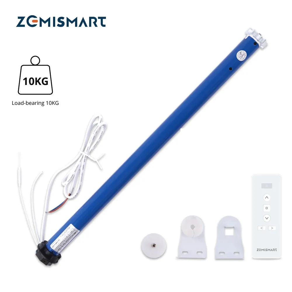 Zemismart-Tuya WiFi 2N Motor de persianas elétricas, persianas tubulares, tubo de 38mm, vida inteligente, Alexa, Google Home, controle por voz