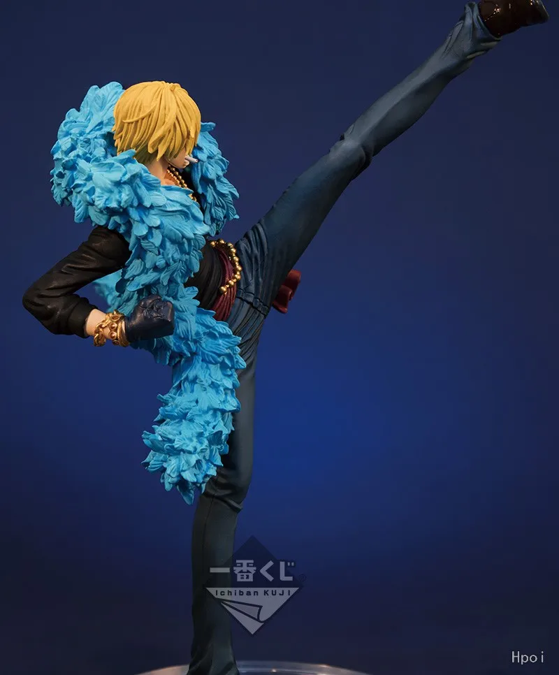 16CM Anime une pièce Sanji Figure 20th anniversaire bleu ensemble poupée modèle jouet cadeau Collection Aciton Figure PVC