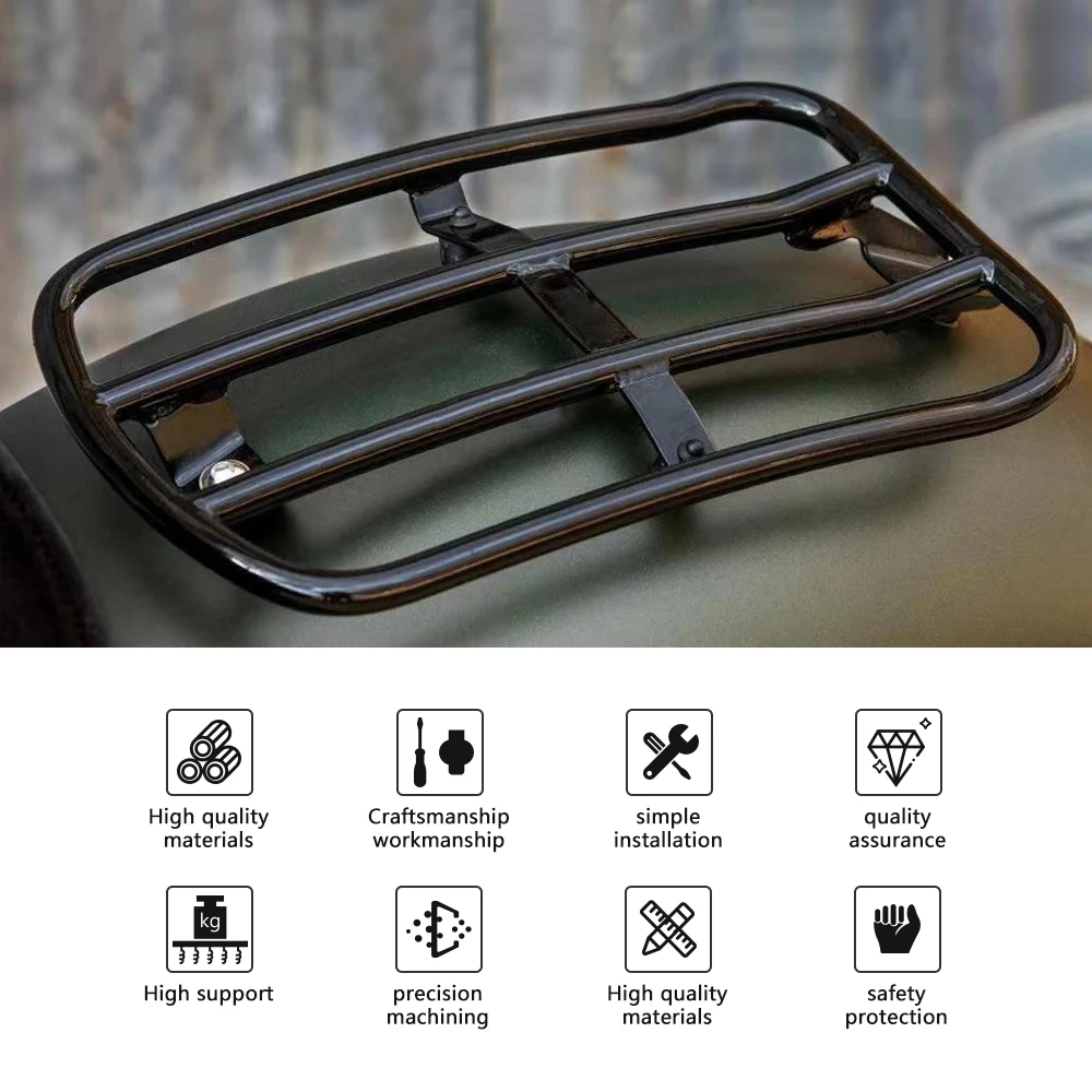 Rear Luggage Rack for Indian Chief Chifbobber Dark Horse Super Chief 2022 Rear Fender Solo Rack 22 Black Baggage Support Bracket