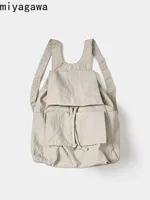 Miyagawa Ultra Light Nylon Backpack for Female College Students Causal Japanese Backpack Lightweight Leisure Travel Bag