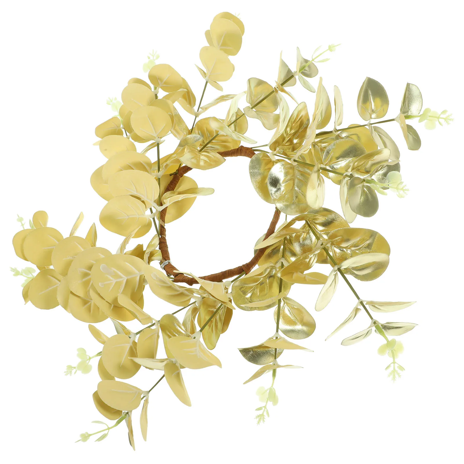 

Ring Decorations Holiday Floral Wreath Garland Christmas Party Supplies Table Pillar Rings Desktop Decor Artificial Leaf