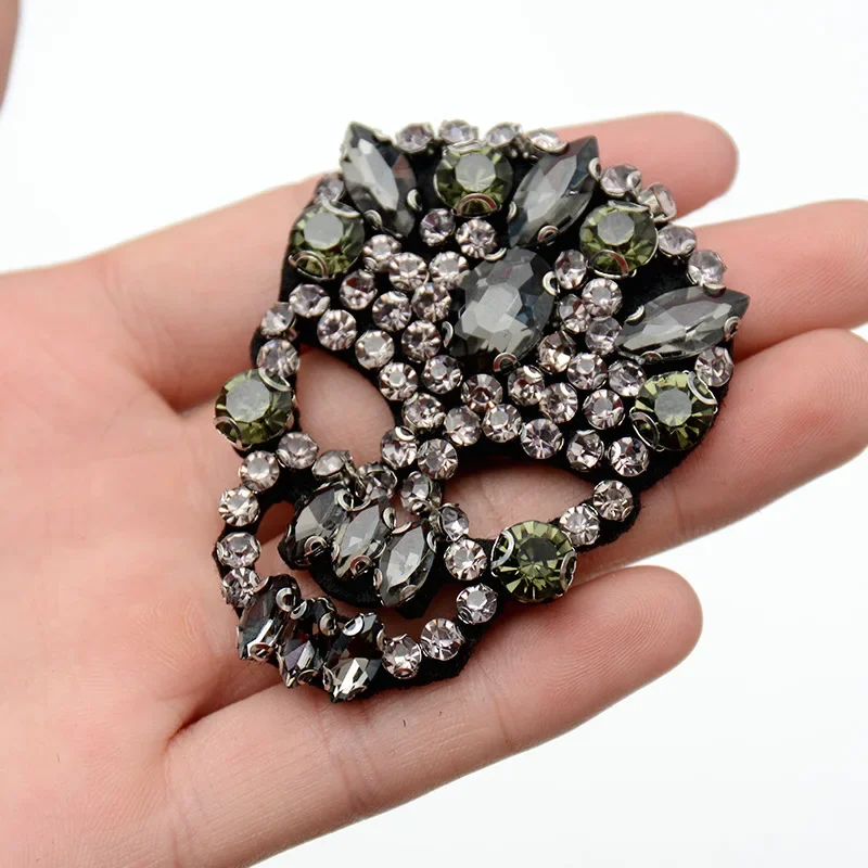 European and American Big-name Handmade Nail Drill Skull Patch Cloth Sticker Autumn and Winter Coat Bag Shoes and Hats Clothing