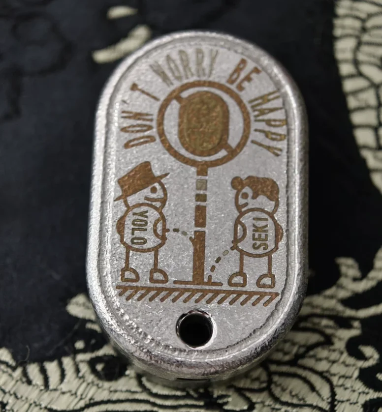 Used EDC SEKI&YOLO zirconium alloy+stainless steel+copper Fidget Slider Decompression Toy
