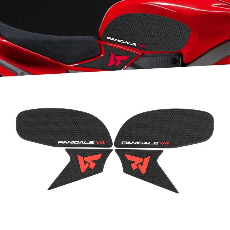 

For Motorcycle Tank Traction Pad Anti Slip Sticker Gas Knee Grip Protector FOR Panigale V4 2025 Panigale V4S 2025