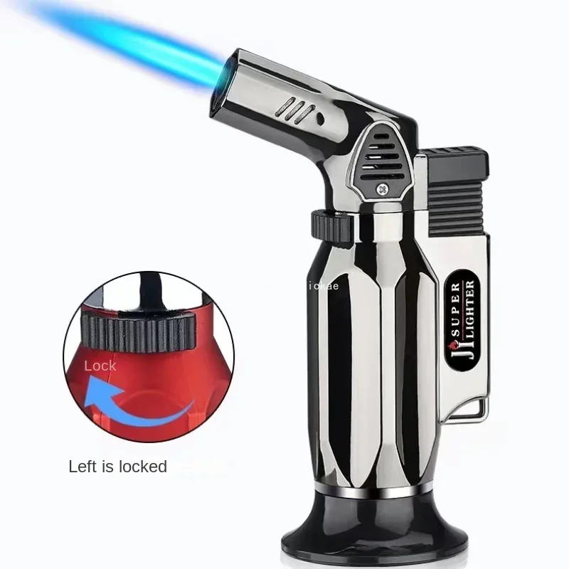 Blue Flame Windproof Turbine Gas Lighter Welding Torch Kitchen Cooking Adjustable Flame Powerful Airbrush Cigar Lighter