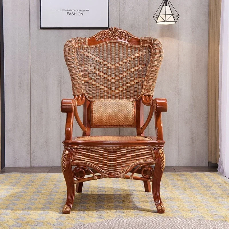 Rattan Classical Chinese Furniture Chinese Class Rattan Art Leisure Office Chair Designer