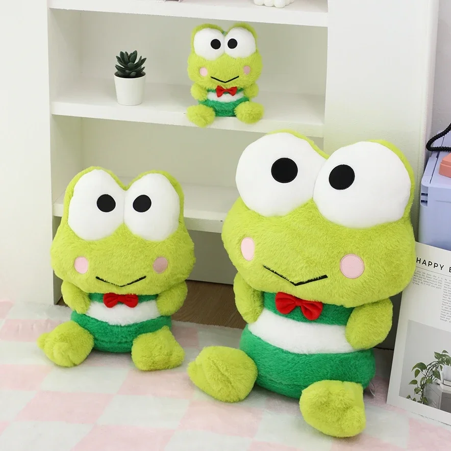 Lovely Kero Kero Keroppi Plushies Soft Stuffed Anime Big Eyed Frog Plush Toy Cute Soft Cuddly Throw Pillow Room Decor Gifts