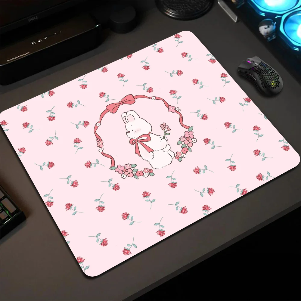 

Floral Animal Fresh Mousepad Small LockEdge Mouse Pad For Gamers Computer Desk Pad Rectangular Anti-slip Rubber