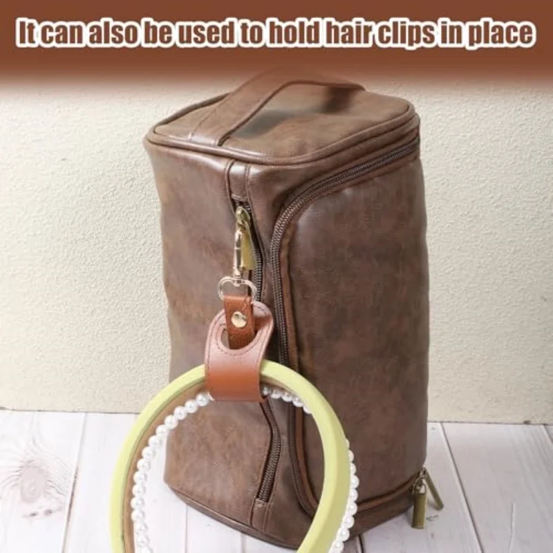 مشبك قبعة للسفر موفر للمساحة مشبك قبعة للسفر من جلد البولي يوريثان بدون استخدام اليدين حامل قبعات السفر للبيسبول قبعات ذيل حصان #4