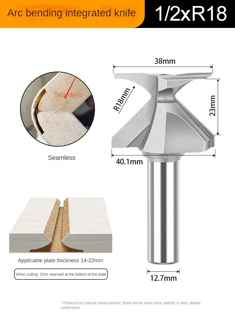 1/2Arc Biegen Integriertes Werkzeug1/2XR30.R50.R10R18MMEGravur Maschine Router Bit Holz Router Bit Arc Bend Bit