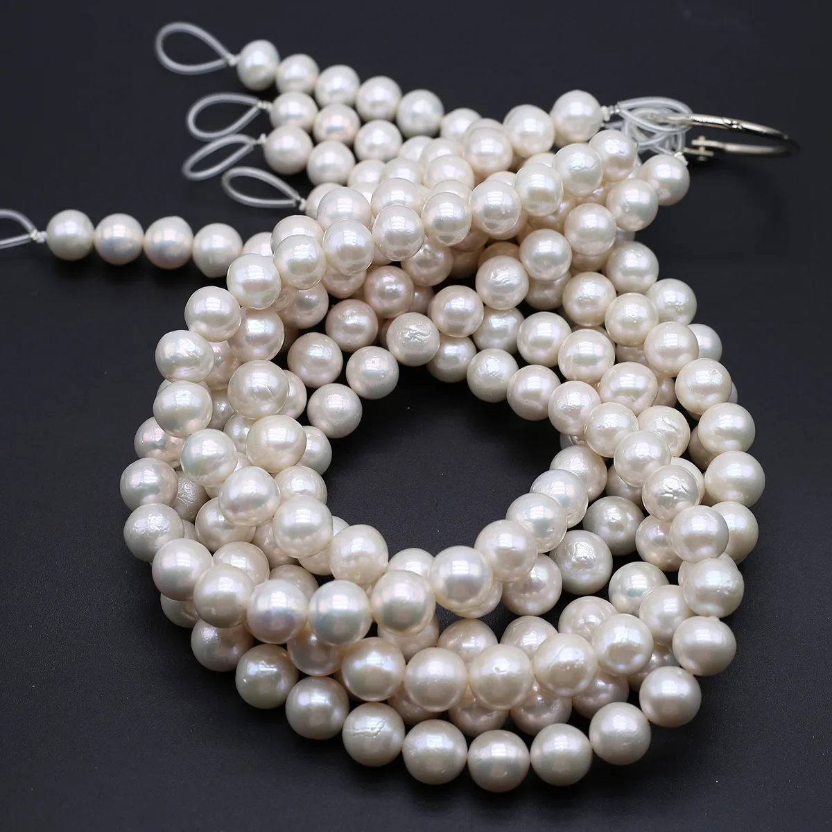 Natural Freshwater White Pearl AAA Round Pearl Loose Spacer Beads Jewelry Making DIY Necklace Earrings Accessories