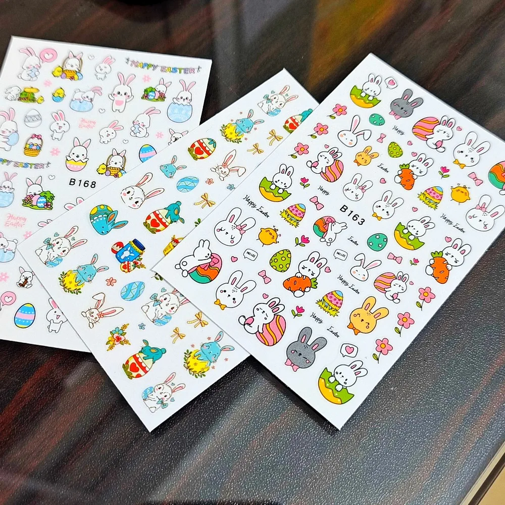 Pasen Serie Nail Art Stickers Nagelsticker Schattige Bunny Zootopia Manicure 2024 Nieuwjaar Nagel Sticker Puka Konijn Nagel Charme