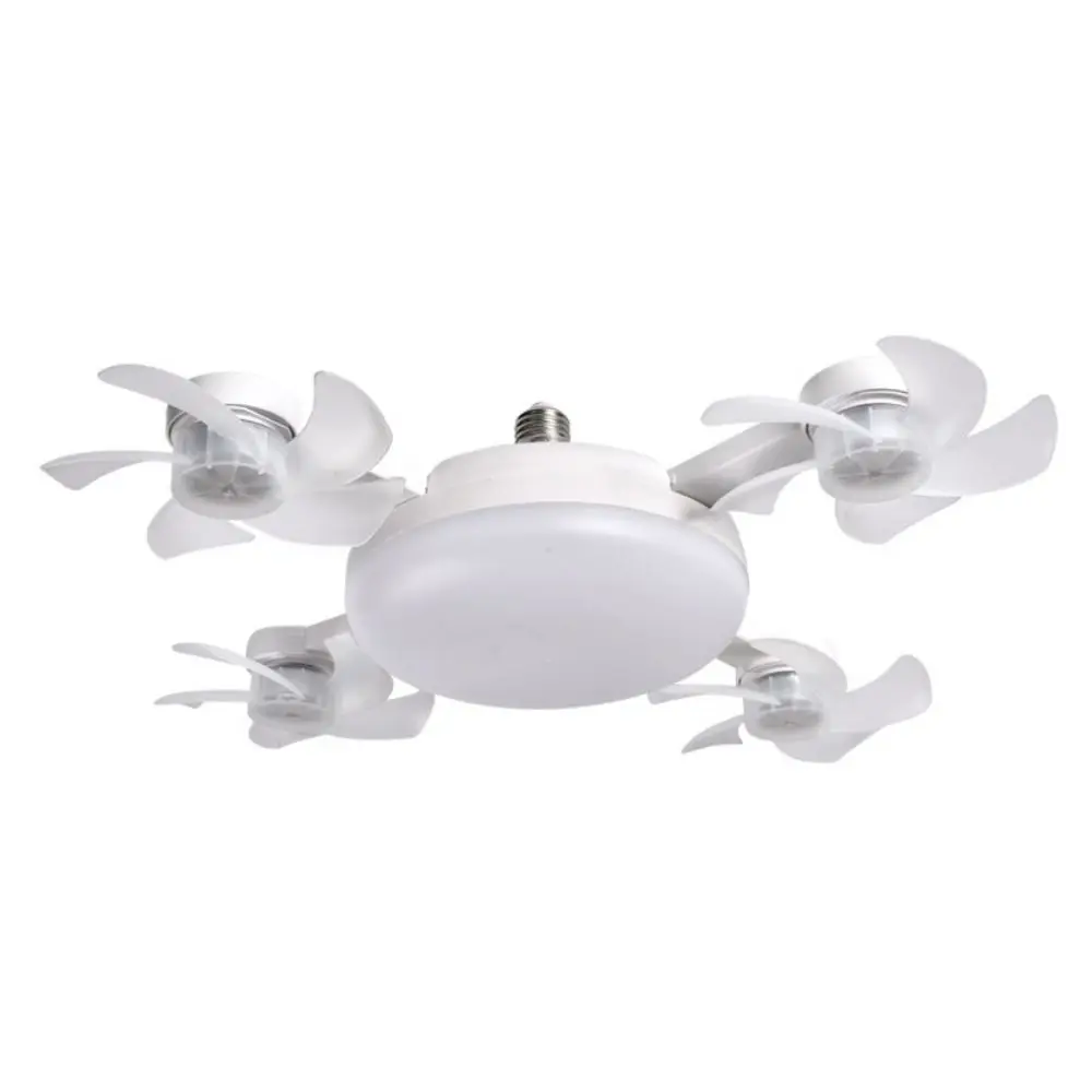 2 in 1 Ceiling Fan Remote Control 3 Gears Dimming Hanging Fan with LED Light Quiet Eye Protection Electric Cordless Fan Office