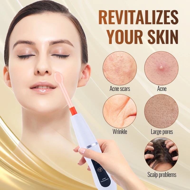 

Portable High Frequency Facial Machine With 6 Glass Electrodes Ozone Skin Care Acne Treatment Scalp Massage High Frequency