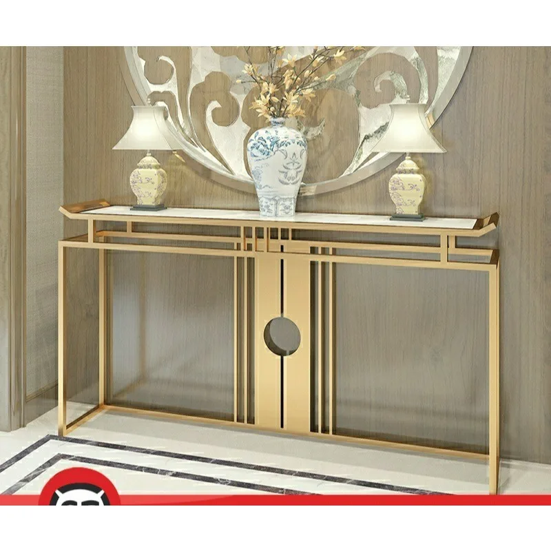 New Chinese-style entry marble entrance table, lobby clubhouse decoration end view table, several aisles against the wall entran